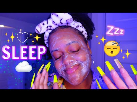 ASMR- Let's Get Ready For Bed...😴💜✨(WHISPERS, SKINCARE, TINGLY SOUNDS..etc ♡🛌🏽💤✨)