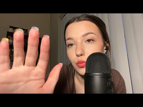 ASMR Face Touching with Gum Chewing & Mouth Sounds