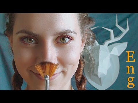 ASMR in English. ACCENT. Brushes touching. Paper sounds. THE PAPERCRAFT DEER FROM GAME OF THRONES.