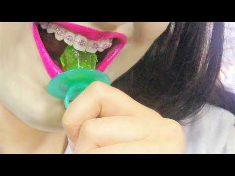 ASMR Close Up Eating Ring Pop 🍬
