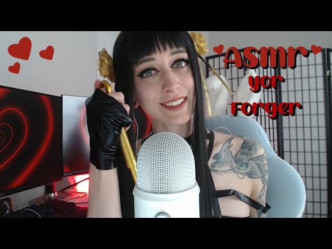 ASMR ❤ Yor Forger Cosplay with tapping, scratching, and popping noises