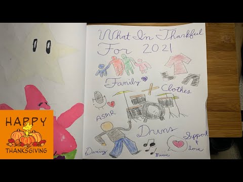 ASMR Drawing What I'm Thankful For (No Talking)