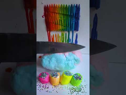 Do you like the crayons, cotton candy or marshmallows? ASMR