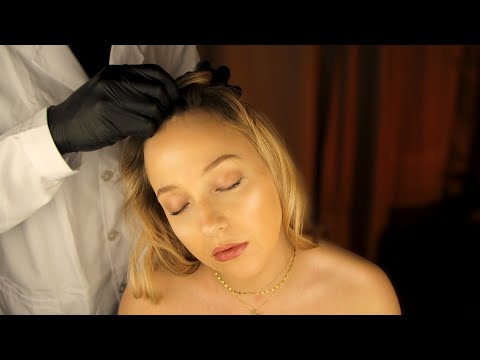 Relaxing ASMR Real Person Hairline Scalp Examination & Hair Pulling on @asmraugust
