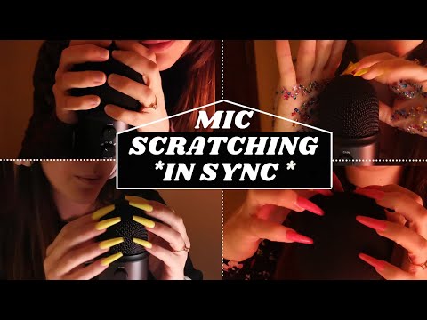 ASMR - MIC SCRATCHING, RUBBING, MASSAGE (Simultaneously, Fast and Aggressive, Brain Melting)