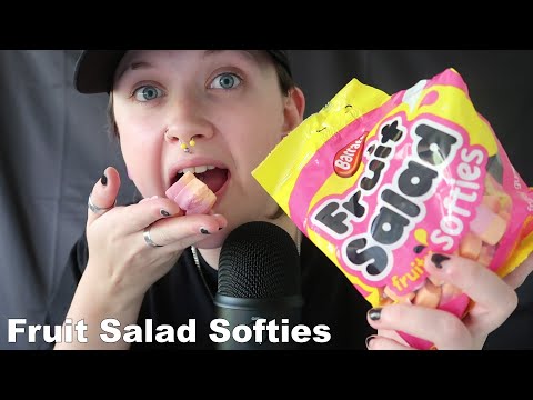 ASMR [Eating Sounds] Fruit Salad Softies Candy