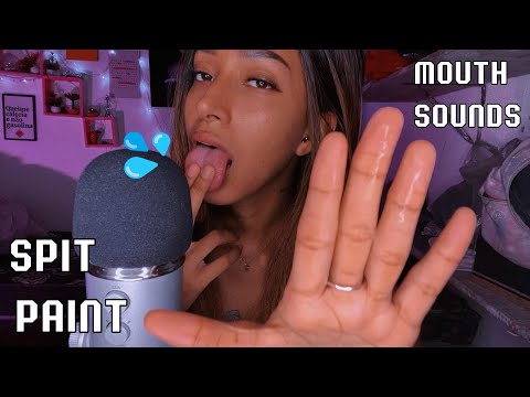 INAUDIBLE SPIT PAINTING YOU ASMR #viral #emalta #explore #relaxing #mouthsounds #fyp