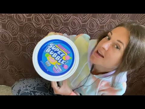 asmr | super bubble chewing and blowing bubblegum