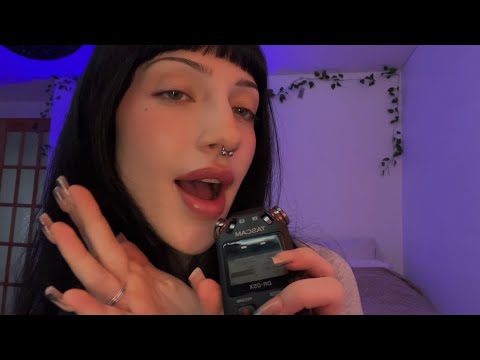 FAST and AGGRESSIVE mouths sounds, visuals ♡ Tascam mic asmr (no talking)