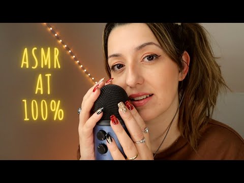 ASMR at 100% Sensitivity | MOUTH SOUNDS | CLICKY INAUDIBLE WHISPERS (UP CLOSE)