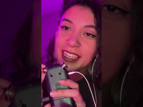 ASMR ~ Tiny Tascam Taps & Mouth Sounds #shorts