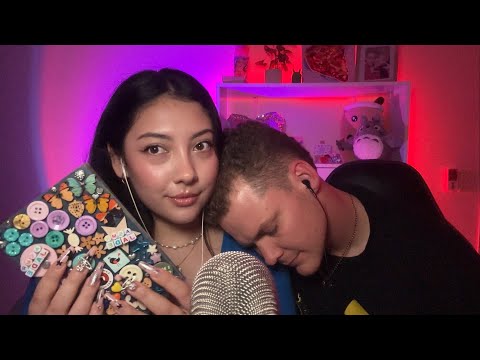 ASMR trying to give my boyfriend tingles ✨