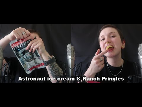 ASMR Astronaut Ice Cream Sandwich & Ranch Pringles