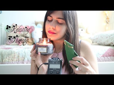 |ASMR ITA| RELAXING THERAPY WITH A CANDLE! ( whispering,crinkle, glass scratching,ear blowing)