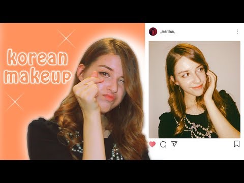Корейский макияж + прическа 💕 한국 메이크업