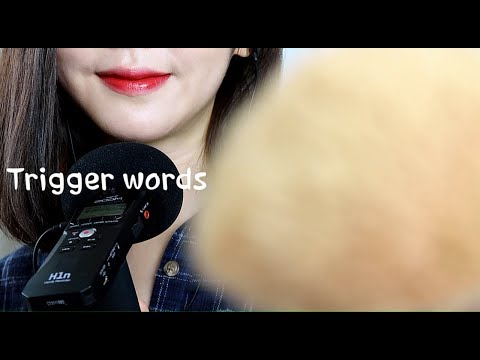 ASMR 단어반복과 핸드무브먼트,브러슁 / Trigger words