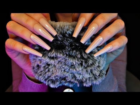ASMR Fluffy & Bare Mic Scratching with Long Nails | Some Tapping | Hey Happiness | No Talking
