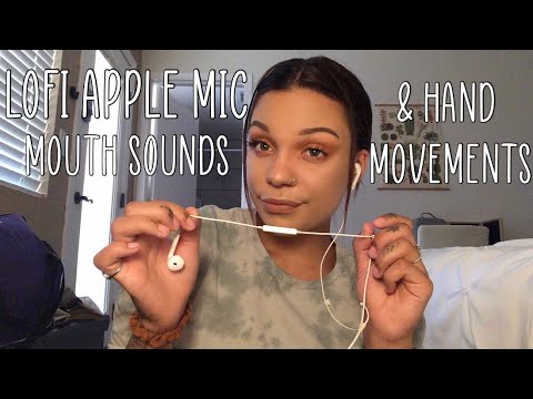 ASMR- Lofi Apple Mic Mouth Sounds and Hand Movements