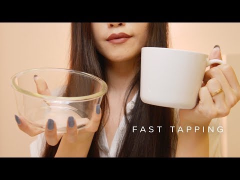ASMR Fast Tapping on Glass/Ceramic Objects (No Talking)