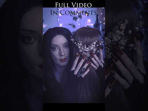 ASMR Morticia Addams Styles Your Hair AGAIN 🌹🕷Brushing, Personal Attention #asmr #shorts #shortvideo