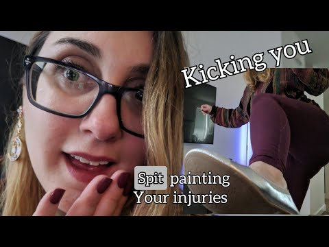 NEW!! ✨✨ ASMR Kicking You and Spit Painting Your Injuries (lofi friday)