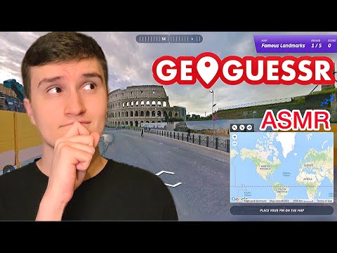 [ASMR] Playing GeoGuessr 🌎 Up Close Whispering & Gum Chewing 😴