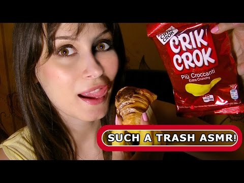 ASMR ITA Eating Sounds 🍟 Crunchy Chocolate Pastry & Chips 🍩