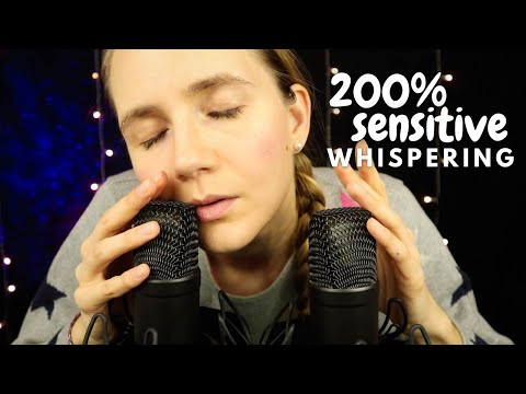 ASMR 200% Sensitive Whispering RIGHT IN Your Ears