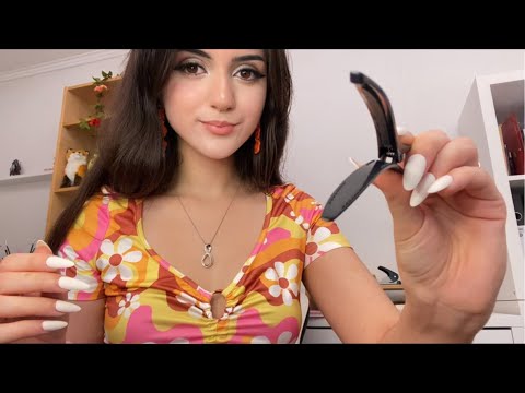 That Girl In School Clips Your Hair Back - ASMR Personal Attention *clip clip* & Face Exam