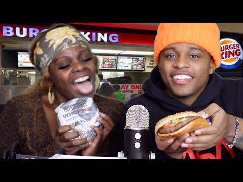 ASMR Trying Impossible Whopper | Eating Sounds