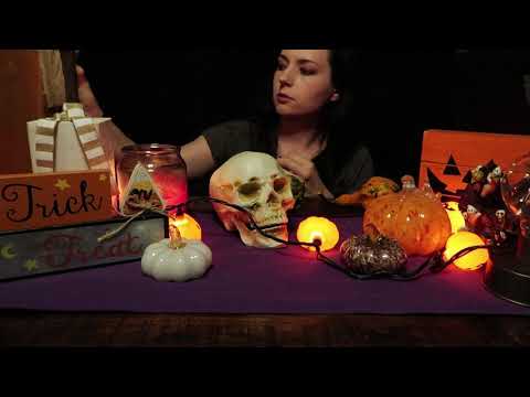ASMR Halloween Decorations ⭐ Tapping ⭐ Scratching ⭐ Soft Spoken ⭐ Wood, Glass, and Metal sounds