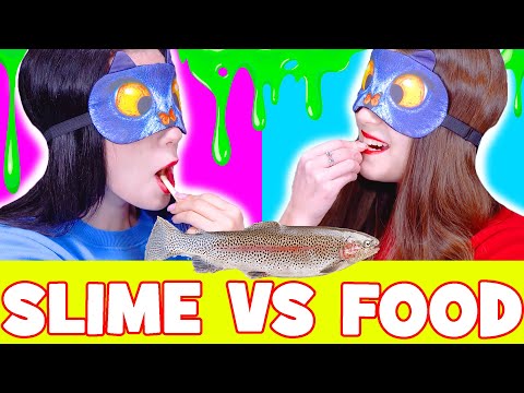 ASMR Slime VS Most Popular Food Challenges