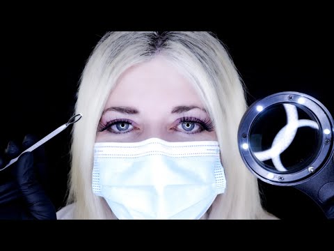 ASMR Skin Exam by Doctor | Acne Extractions | Applying Lotion | Vinyl Gloves | CLOSE UP & TINGLY!