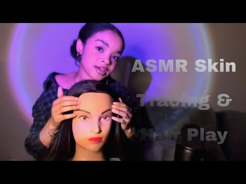 ASMR | Face/Neck Tracing + Hair Play