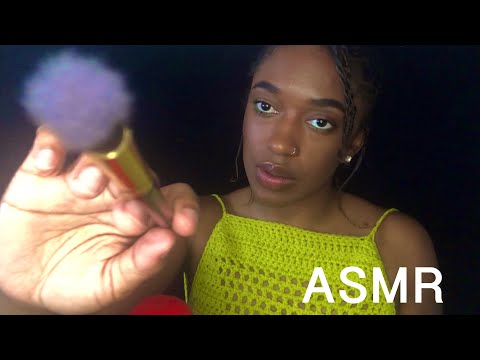 ASMRLOVE TRACING YOUR FACE WITH GUM CHEWING & NUMBER COUNTING !