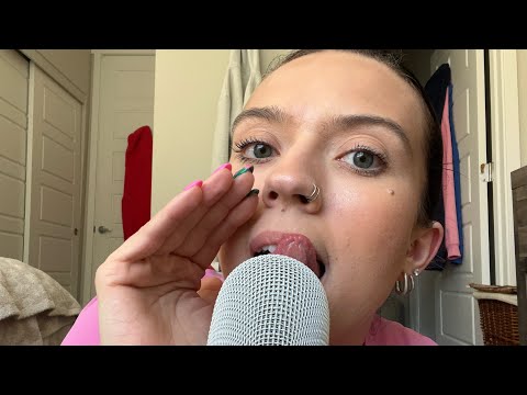 ASMR| Fast Mouth Sounds/ Tongue on Mic Swirling & Inaudible Whisper Ramble/Mic Gripping
