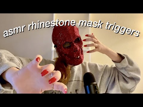 asmr rhinestone mask tapping & scratching