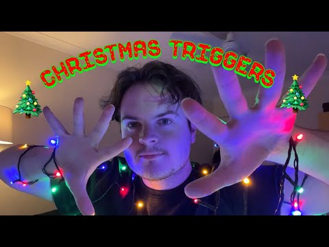 Lofi Fast & Aggressive ASMR Hand sounds, Christmas Triggers, Build up, Tapping & Scratching +