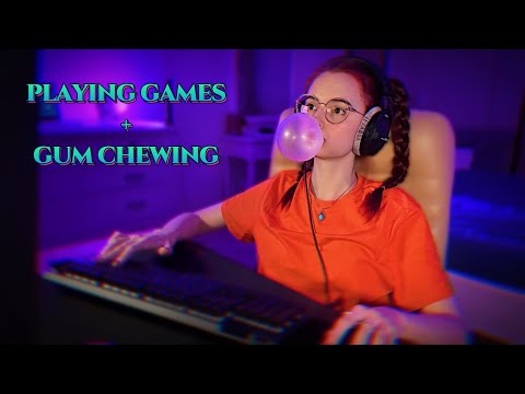 ASMR | Chew Gums and Play video games, Typing on keyboards, Mouth Sounds, No Talking,Super Tingly!!!