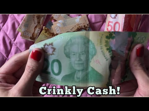 ASMR Crinkly Money Sounds Cash Only (No Talking) - Crinkle Sounds