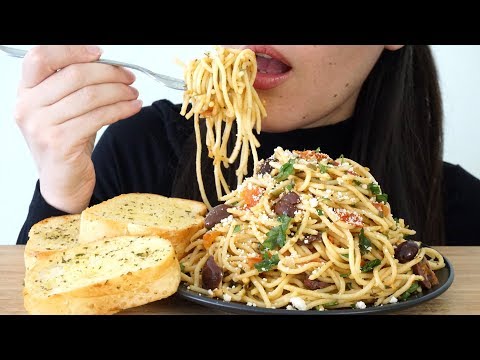 ASMR Eating Sounds: Pasta Puttanesca (No Talking)