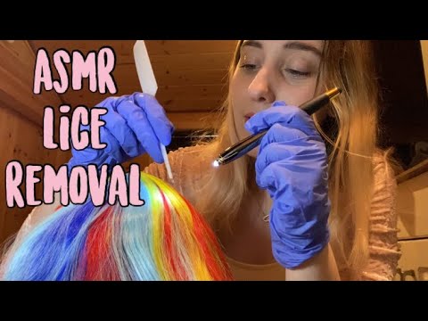 ASMR Lice Check And Removal (gloves, hair brushing, oil)