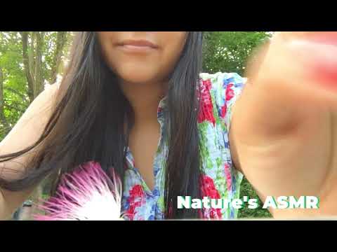 ASMR Personal Attention Outside, Face Touching, Tapping, Hand Movements, Nature Sounds