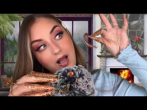ASMR🐞 Bugs Searching & Plucking (Mouth Sounds, Inaudible Whispering, Head Massage, Fluffy Mic)