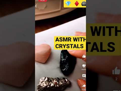 ASMR WITH CRYSTALS #asmr #crystals #rosequartz #asmrcrystals #crystalasmr #crystal #stones #tapping
