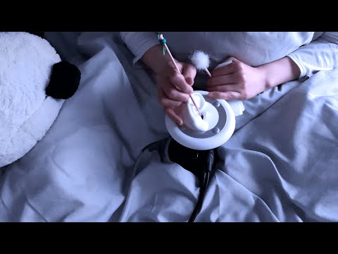 ASMR Realistic Ear Cleaning to Fall Asleep 😪 3Dio, ear blowing, rain sounds / 耳かき