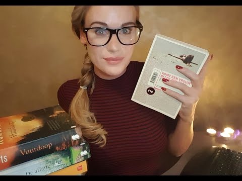 ASMR Library role play (soft spoken/whisper ear to ear/tapping/ dutch spoken/book sounds)