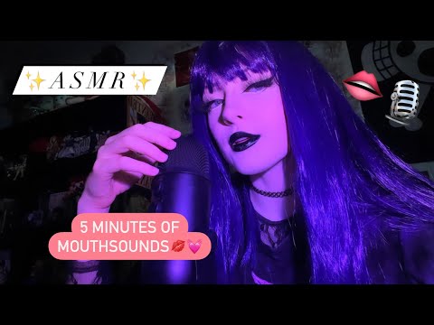 ASMR// 5 minutes of INTENSE mouth sounds💋💕 (mouth sounds, inaudible whispering, hand movements)