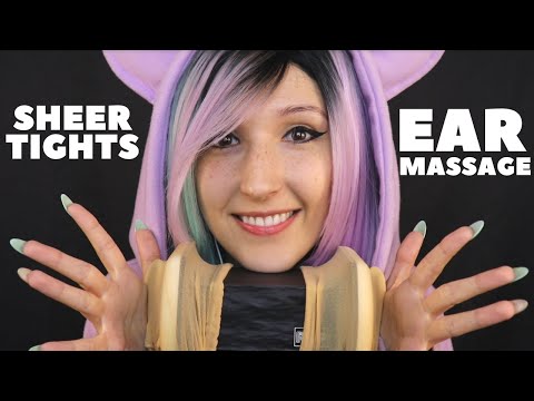 ASMR - SHEER TIGHTS EAR MASSAGE ~ Get Your Brain Hugged w/ Nylon Fabric Sound Over Your Ears :3 ~