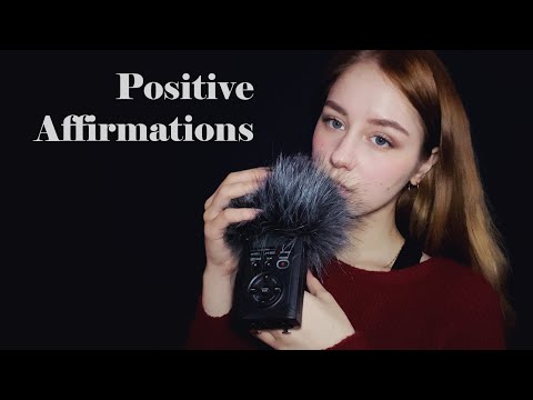 ASMR Fluffy Mic ❤️ Positive Affirmations ❤️ Up Close Whispering for Sleep
